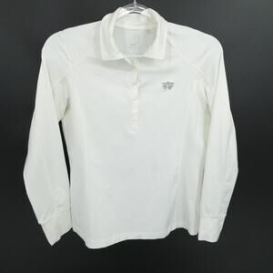 Zero Restriction Top Womens L White 1/4 Snap Austin Country Club Golf Perfomance